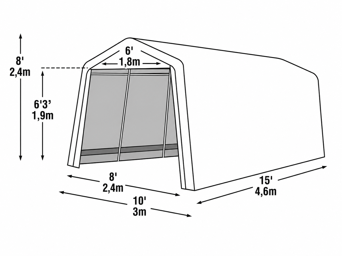 Autotelk 3×4.6m - Pilt 3