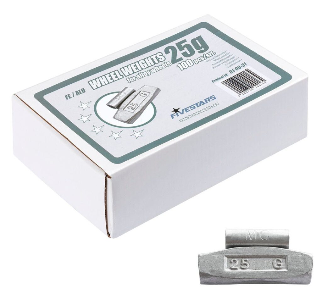 FiveStars klambriga veljetasakaalustusraskused 25 g ALU-velgedele, 100 tk 01-00-51