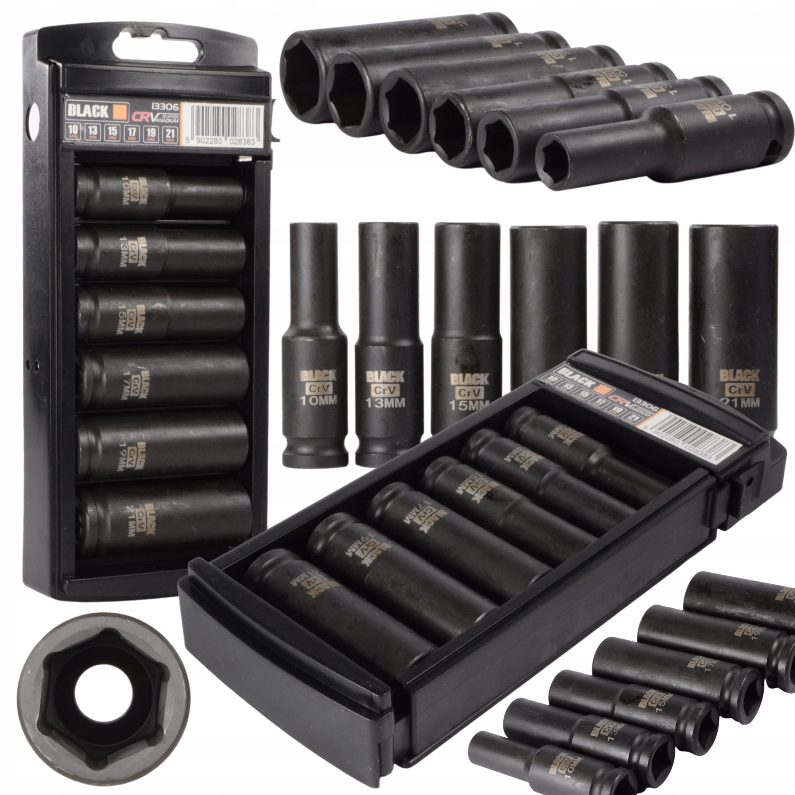 Professionaalne 1/2″ löökpadrunite komplekt 10–21 mm, 6 tk 13306