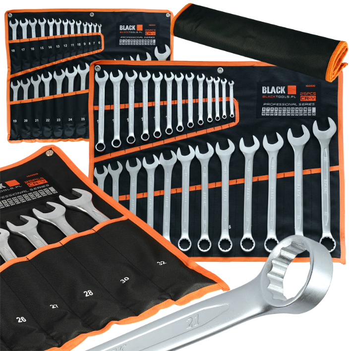 Blacktools CrV leht-silmusvõtmete komplekt, 25 osa 16000-CS