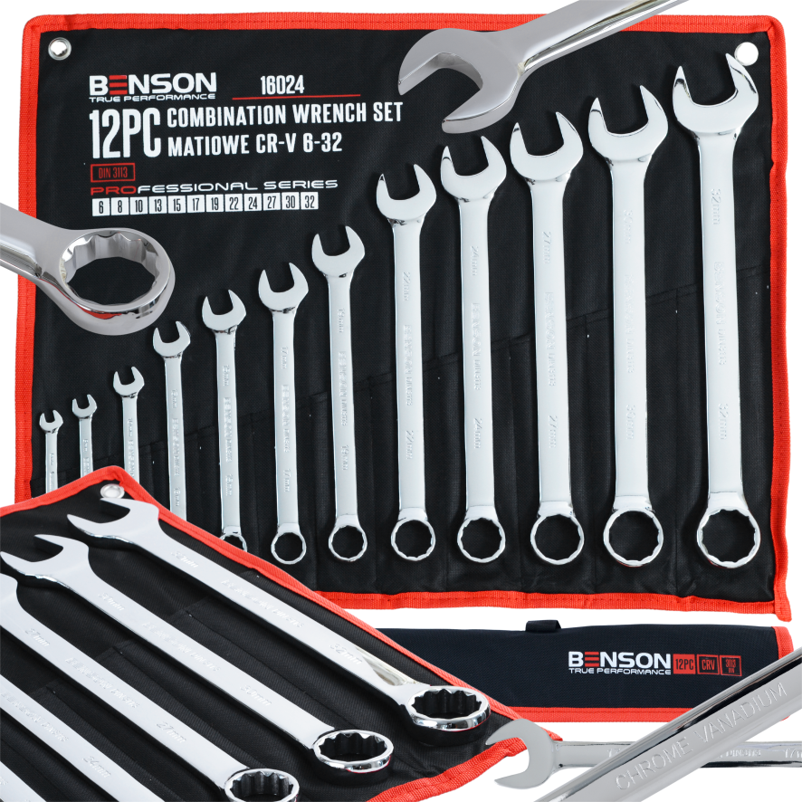 Benson by Black 12-osaline leht-silmusvõtmete komplekt 6–32 mm 16024