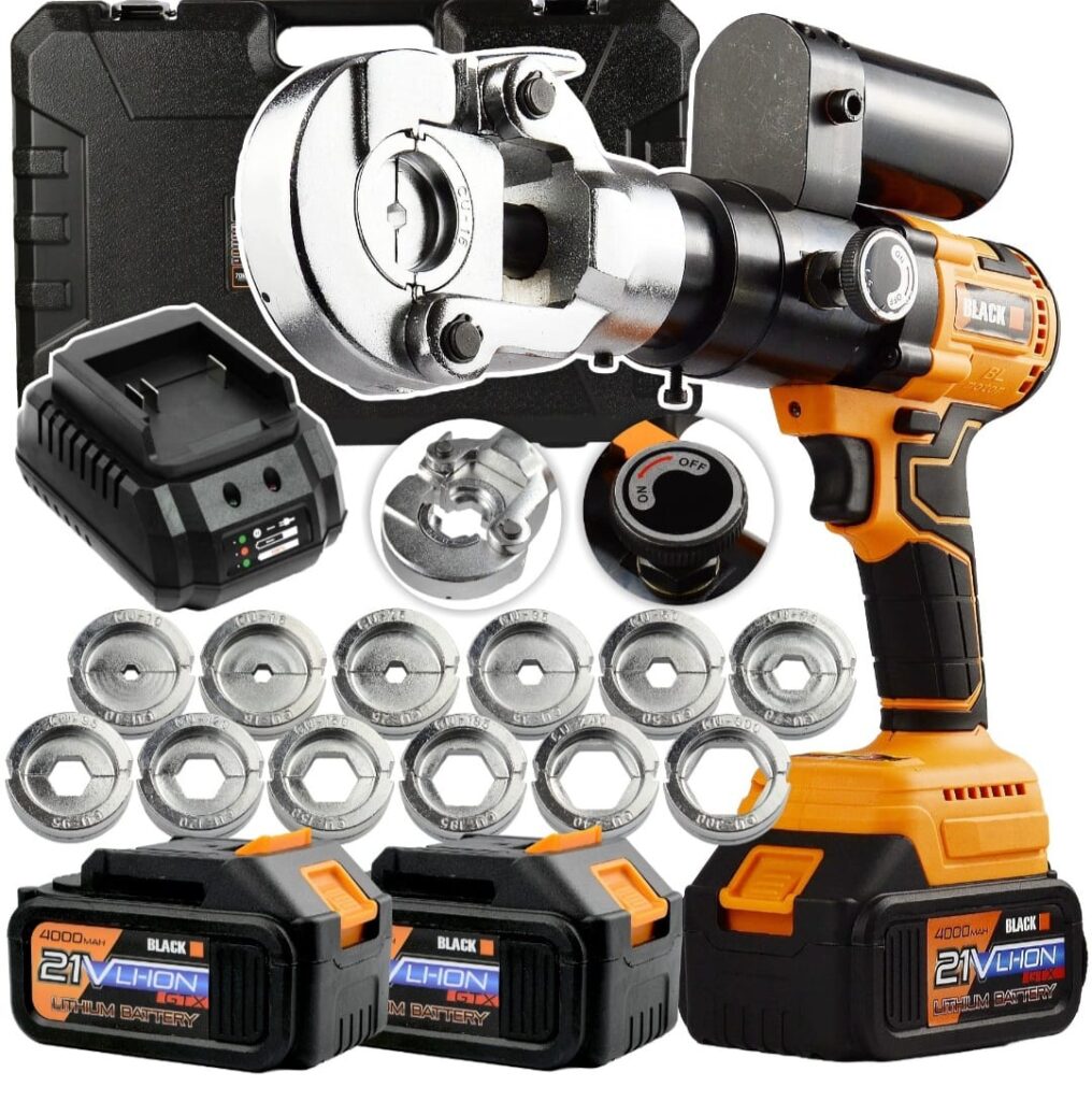 Akutoitega hüdrauliline kaablipress, 70 kN, 21 V, kahe 4 Ah GTX-akuga, pressmatriitsid 10–300 mm² 18306