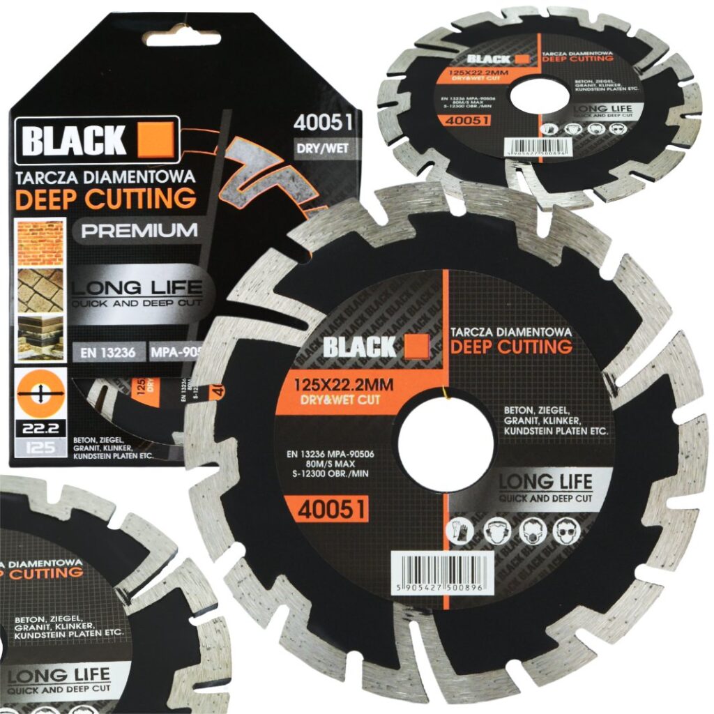 125 mm sügava lõikega teemantlõikeketas 40051 – 4 tk komplekt