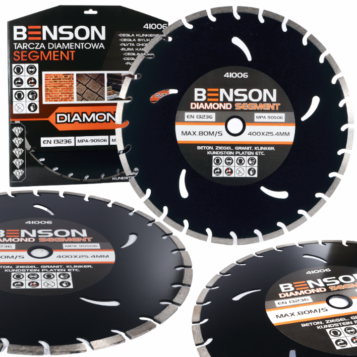 Benson segmenteeritud teemantlõikeketas 400 × 10 × 25,4 mm 41006