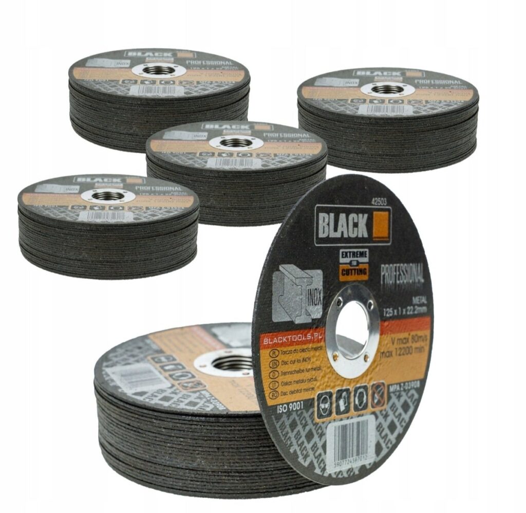 Black õhukesed metalli lõikekettad 125 × 1 × 22,2 mm, 25 tk, mudel 42503
