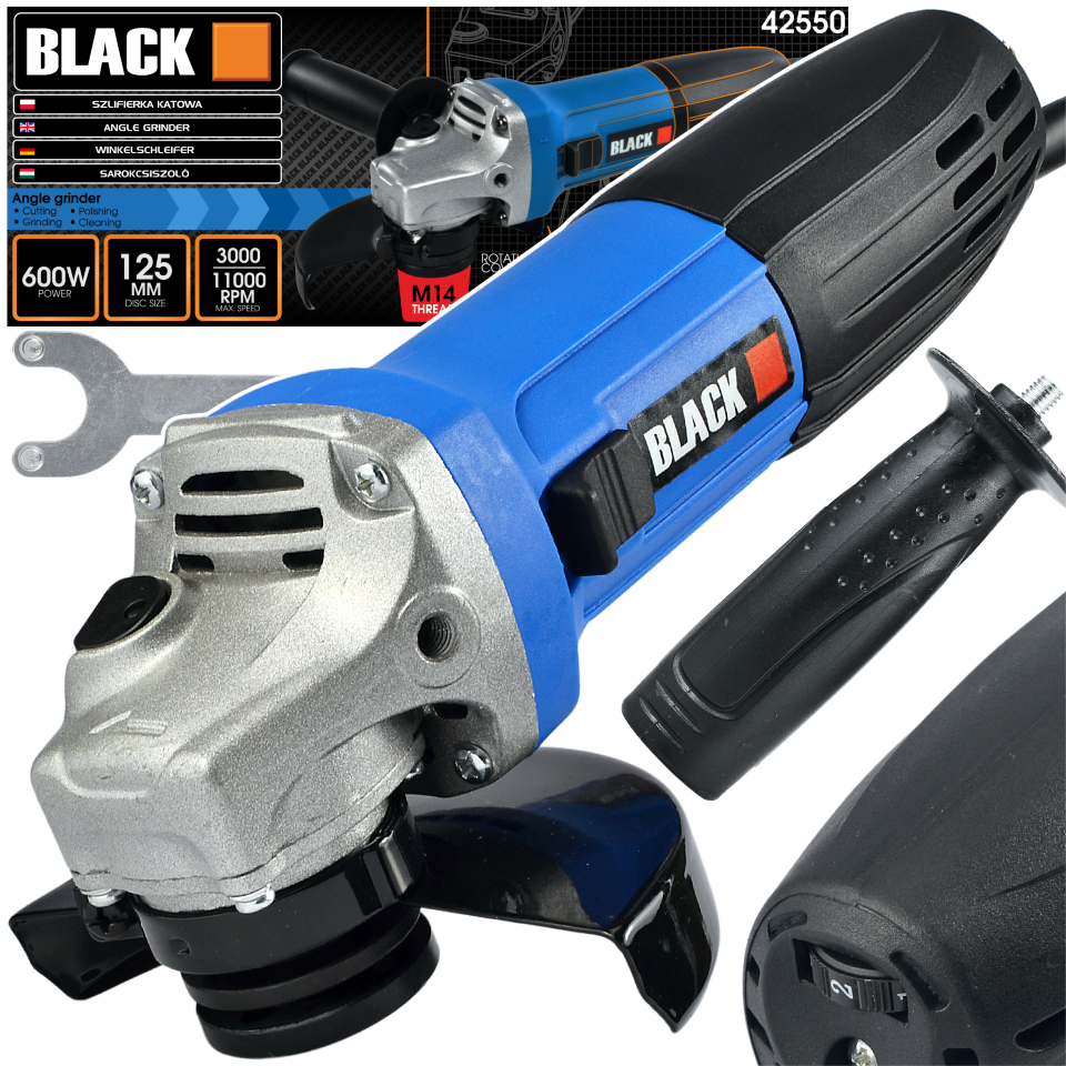 DIAX 125 mm kerge must nurklihvmasin kiiruse reguleerimisega 42550
