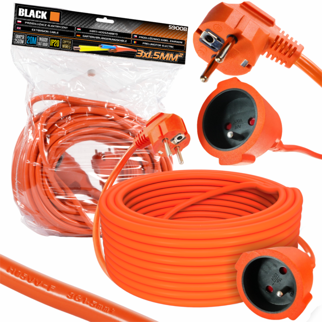 Blacktools elektriline pikendusjuhe 20 m 3 × 1,5 mm IP20 59008