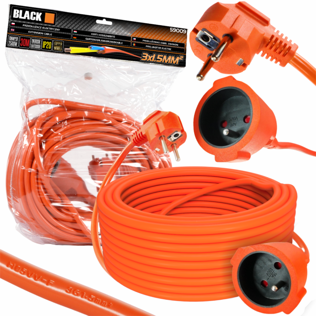 BLACK pikendusjuhe 30 m 3 × 1,5 mm² IP20 59009