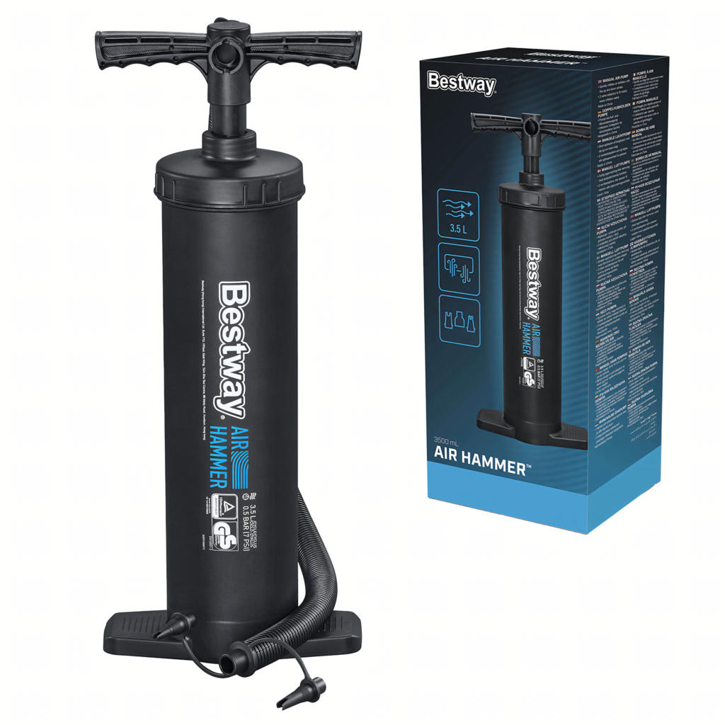 Bestway käsikolbpump madratsitele ja basseinidele, 48 cm, 3,5 l, must 62030