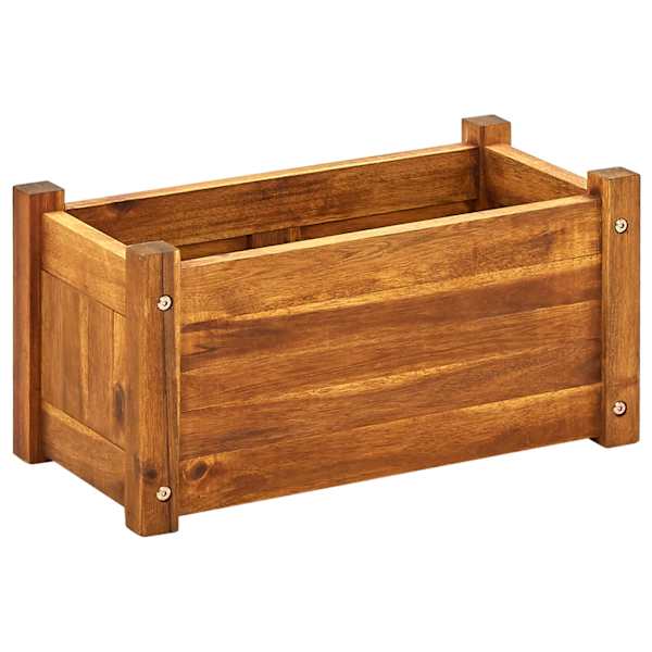 Taimekast 50 × 25 × 25 cm, akaatsiapuit (õliviimistlusega) – pruun
