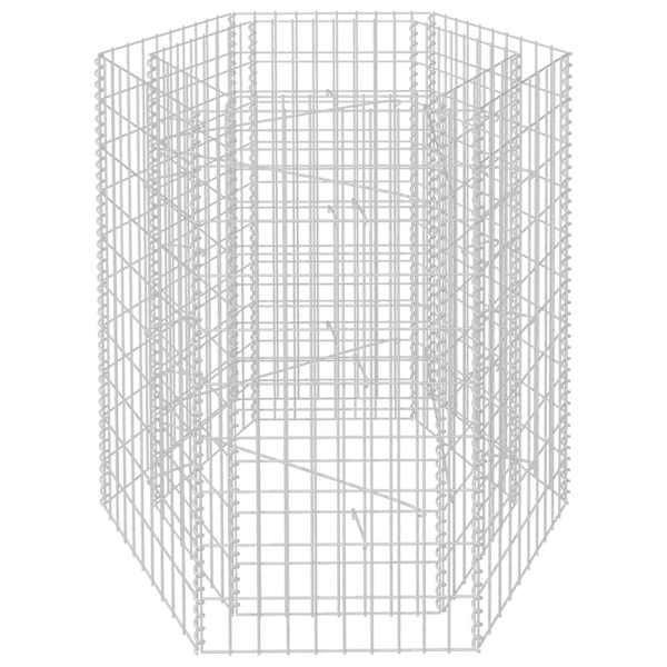 Gabioonkorv 100 × 90 × 100 cm, tsingitud teras – hõbedane