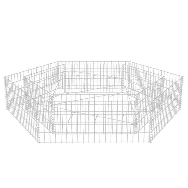 Gabioonkorv 200 × 173 × 40 cm, tsingitud teras – hõbedane