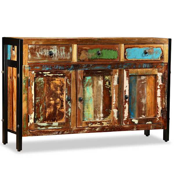 VidaXi taaskasutatud puidust puhvetkapp 120 × 35 × 76 cm