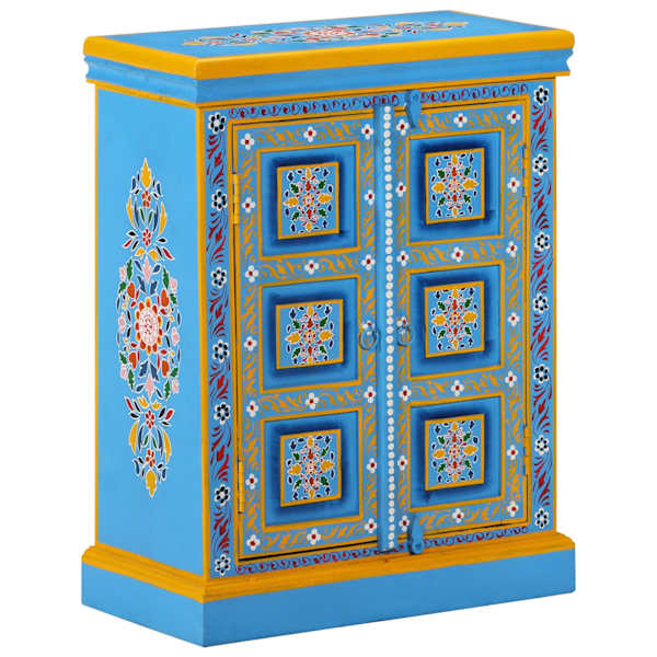 Kummutkapp, mangopuidust, türkiis, käsitsi maalitud