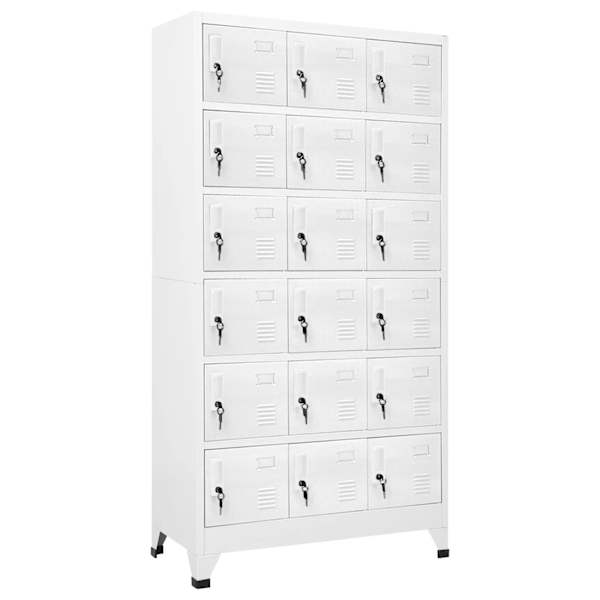 Lukustatav hoiukapp 18 sektsiooniga, teras 90 × 40 × 180 cm, hall