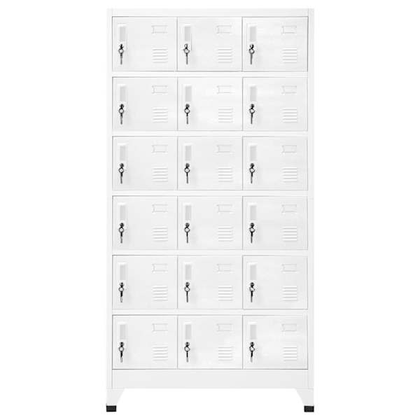 Lukustatav hoiukapp 18 sektsiooniga, teras 90 × 40 × 180 cm, hall