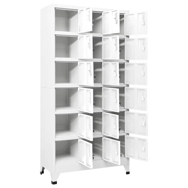 Lukustatav hoiukapp 18 sektsiooniga, teras 90 × 40 × 180 cm, hall