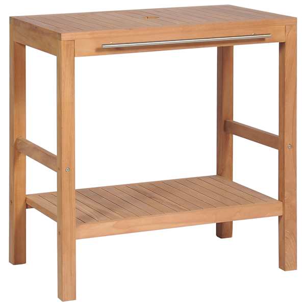 Vannitoakapp tugevast tiikpuust, 74 × 45 × 75 cm
