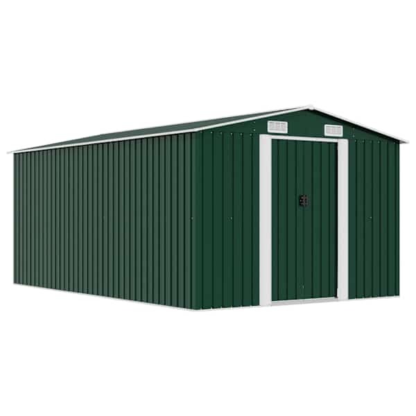 Metallist aiakuur 257 × 392 × 181 cm – roheline