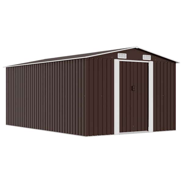 Metallist aiakuur 257 × 392 × 181 cm – pruun