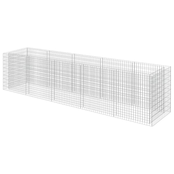 Gabioonkorv 450 × 90 × 100 cm, tsingitud teras – hõbedane