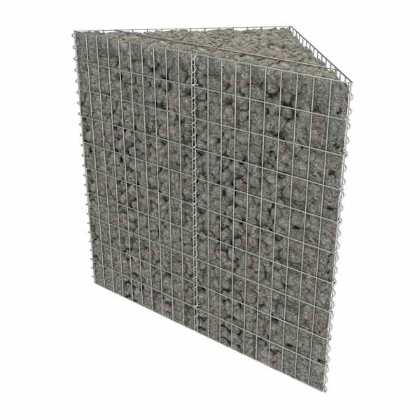 Gabioonkorv 75 × 75 × 100 cm, tsingitud teras – hõbedane