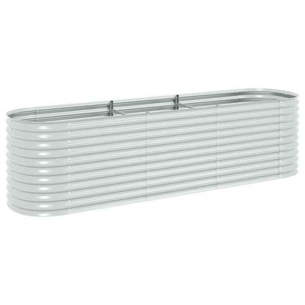 Peenrakast 320 × 80 × 81 cm, tsingitud teras – hõbedane