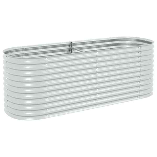 Peenrakast 240 × 80 × 81 cm, tsingitud teras – hõbedane