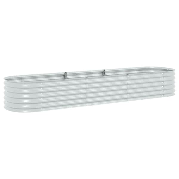 Peenrakast 320 × 80 × 44 cm, tsingitud teras – hõbedane