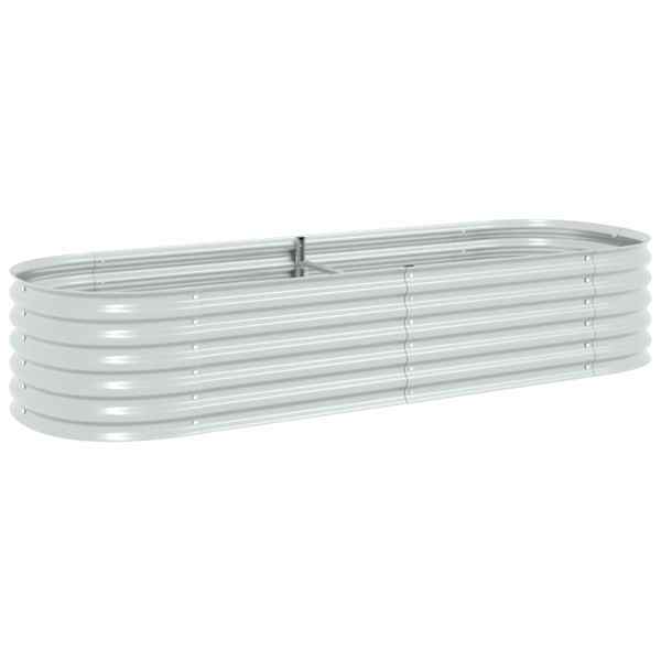 Peenrakast 240 × 80 × 44 cm, tsingitud teras – hõbedane