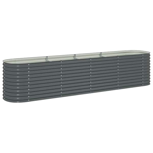 Peenrakast 400 × 80 × 81 cm, tsingitud teras – hall
