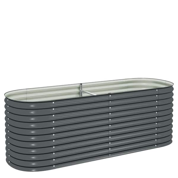 Peenrakast 240 × 80 × 81 cm, tsingitud teras – hall