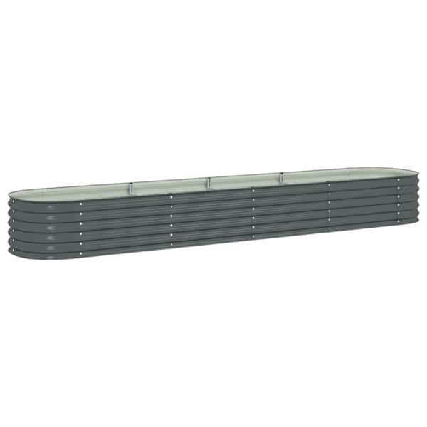 Peenrakast 400 × 80 × 44 cm, tsingitud teras – hall