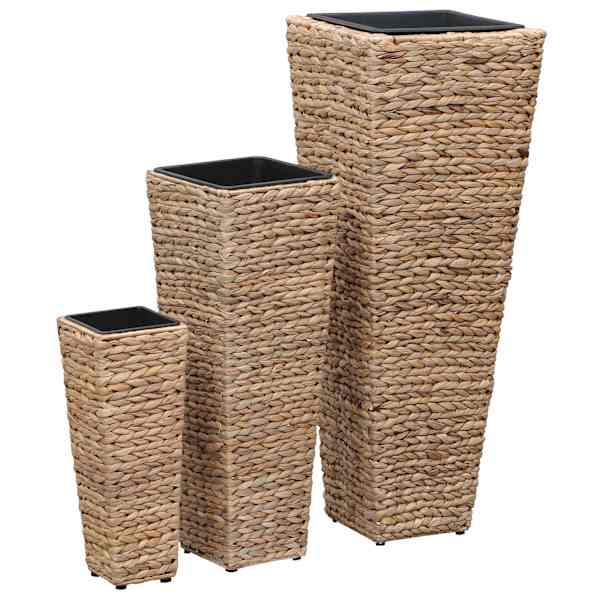 Taimekast 30 × 30 × 80 cm, vesihüatsint + terasraam – pruun – 3 tk