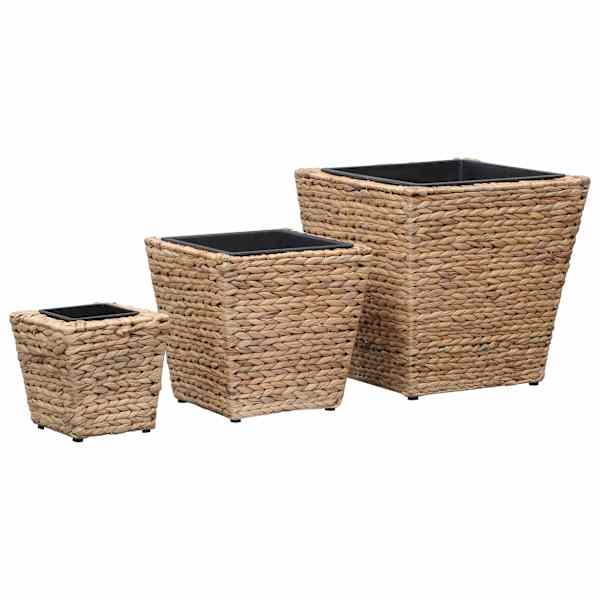 Taimekast 40 × 40 × 40 cm, vesihüatsint + terasraam – helepruun – 3 tk
