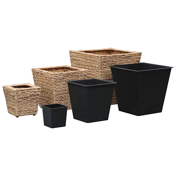 Taimekast 40 × 40 × 40 cm, vesihüatsint + terasraam – helepruun – 3 tk