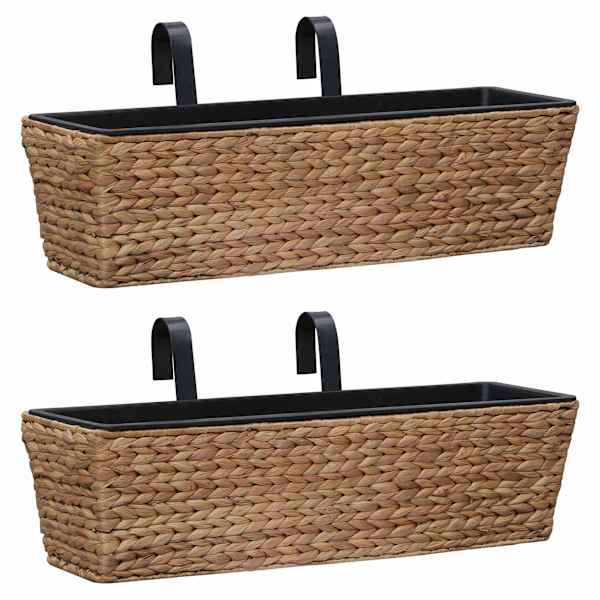 Taimekast 60 × 20 × 18 cm, vesihüatsint + terasraam – pruun – 2 tk