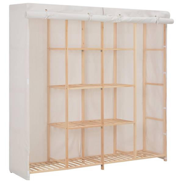 Garderoob, valge, 173 × 40 × 170 cm, kangas
