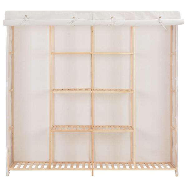 Garderoob, valge, 173 × 40 × 170 cm, kangas