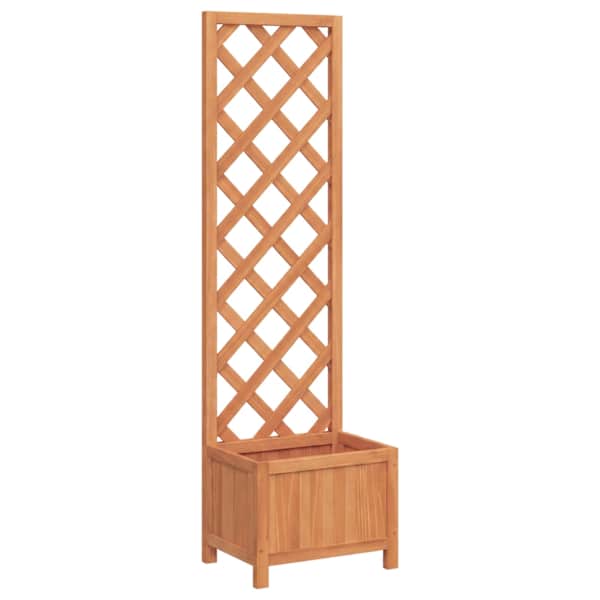 Taimekast võrega 40 × 30 × 135 cm, täispuit – pruun