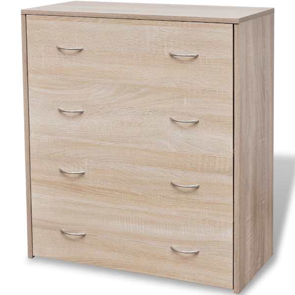 4 sahtliga kummut 60 × 30,5 × 71 cm, tamme värv