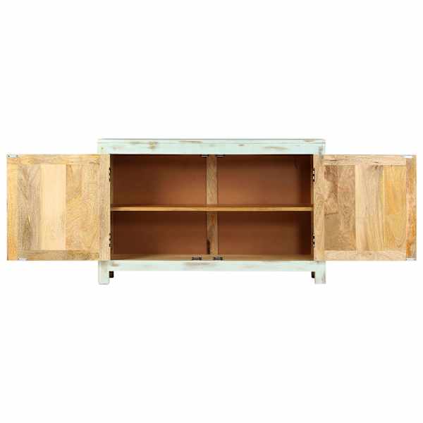 Puhvetkapp, helesinine, 110 × 35 × 70 cm, mangopuit