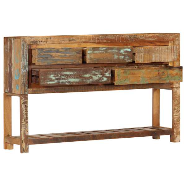 Puhvetkapp, 120 × 30 × 75 cm, toekas taaskasutatud puit