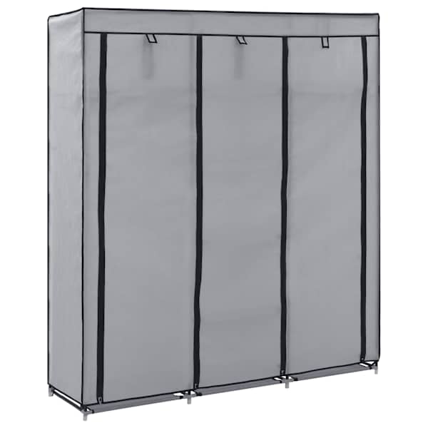 Sektsioonide ja torudega kapp, hall, 150 × 45 × 175 cm, kangast