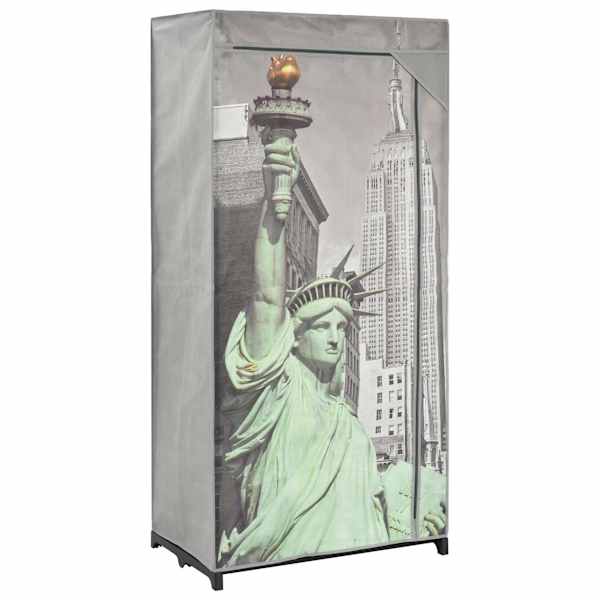 Riidekapp, New York, 75 × 45 × 160 cm, kangas