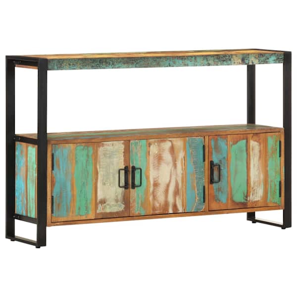 Puhvetkapp, 120 × 30 × 75 cm, toekas taaskasutatud puit