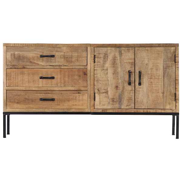 Puhvetkapp, 140 × 35 × 75 cm, toekas mangopuit