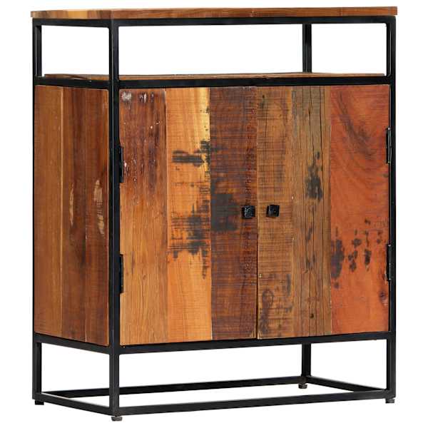 Kummut 60 × 35 × 76 cm toekas taaskasutatud puit ja teras