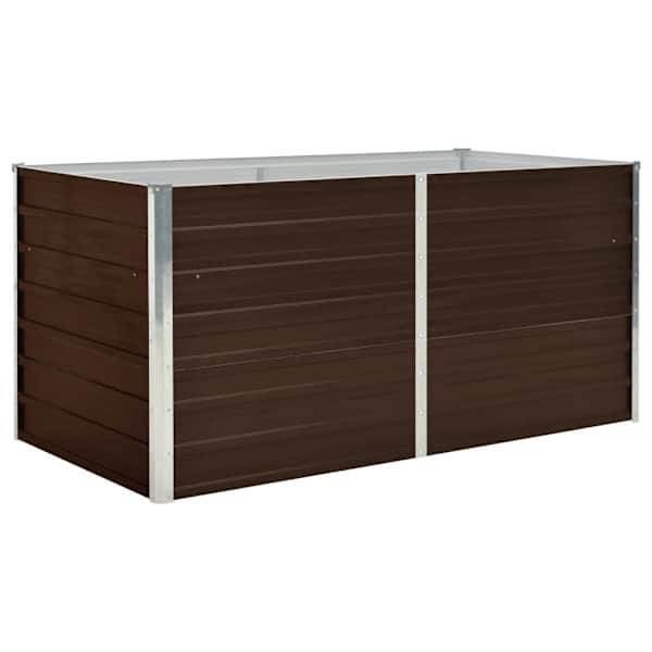 Peenrakast 160 × 80 × 77 cm, tsingitud teras – pruun