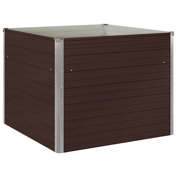 Peenrakast 100 × 100 × 77 cm, tsingitud teras – pruun